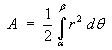 A = (1/2) * Integ{ r^2 } dt