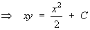 xy = x^2 + C