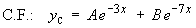 Complementary function
     yC = A e^(-3x) + B e^(-7x)