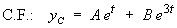 complementary function = A e^x + B e^(3x)