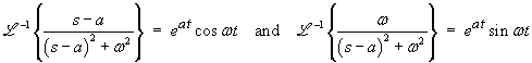 [Laplace transforms of sine and cosine]