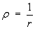 density = 1/r