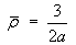 average density = 3/(2a)