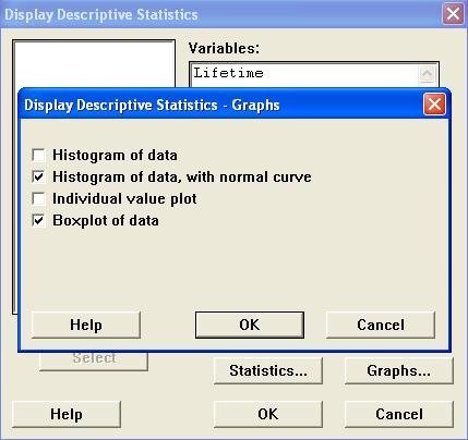 Display Descriptive Statistics - Graphs dialog box