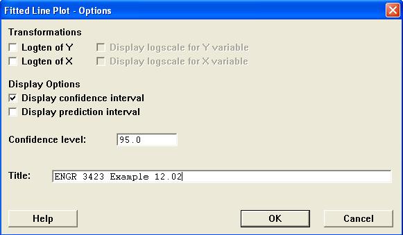 Options dialog box