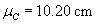 mu_C = 10.20 cm