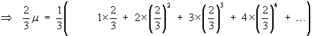 (2/3) mu = ...