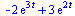 `+`(`-`(`*`(2, `*`(exp(`+`(`*`(3, `*`(t))))))), `*`(3, `*`(exp(`+`(`*`(2, `*`(t)))))))
