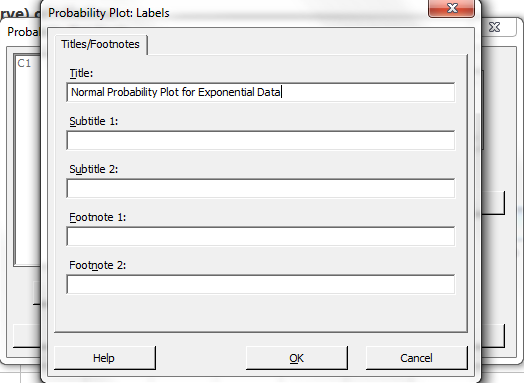 Probability Plot Labels dialog box