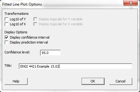 Options dialog box