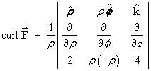 curl F = determinant