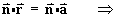 n dot r = n dot a