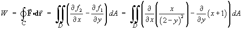 Line integral = area integral