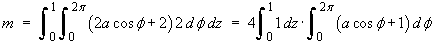 m = integral ...