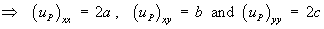 [second derivatives of uP]