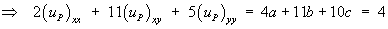 4a + 11b + 10c = 4