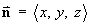 n = <x, y, z>
