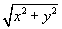 sqrt{x^2 + y^2}