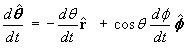 [derivative of unit vector thetaHat]