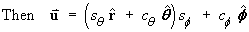 [abbreviated form of vector u]