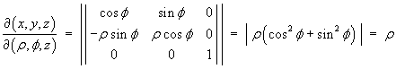 Jacobian = rho