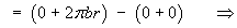 = (-0 + 2pibr) - (-0 + 0)