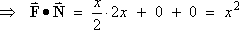 F dot N  =  x^2