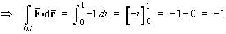 line integral(HJ) = -1