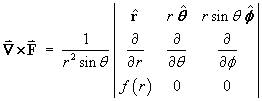 curl F = [determinant]