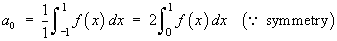 Integral for a_0