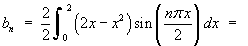 Integral for b_n