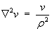 Laplacian of v = v / rho^2