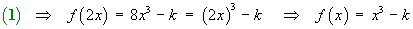 f(x) = x^3 - k