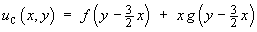 Complementary function:
    uC = f(y-3x/2) + x g(y-3x/2)