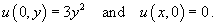 u(0,y) = 3y^2,  u(x,0) = 0