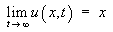 u(x, infinity) = x