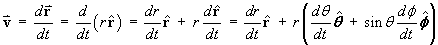 velocity = d(vector r)/dt = ...