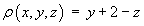 rho = y + 2 - z
