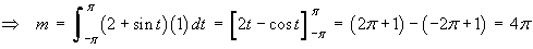 m = 4 pi