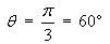 theta = 60 degrees