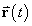 vector r, function of time
