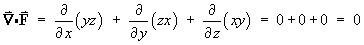 div F = 0