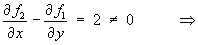 curl F is not zero