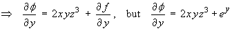 [match partial dphi/dy]