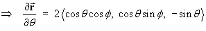 dr/d_theta = ...
