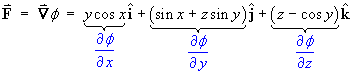F = grad phi