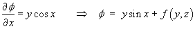 matching partial d_phi/dx