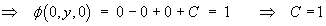 C = 1