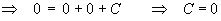 C = 0