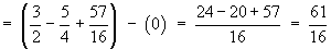 I = 61/16